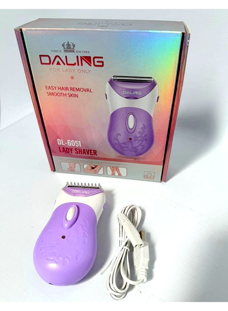 دالينغ ماكينة حلاقة دالينج DL-6051 النسائية - جهاز إزالة الشعر الكهربائي لإزالة الشعر بسهولة والحصول على بشرة ناعمة - Image 2